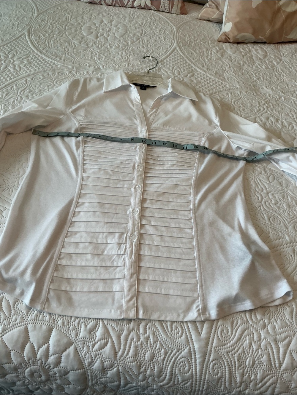 Cato White Pleated Front Button Blouse - Picture 1 of 4